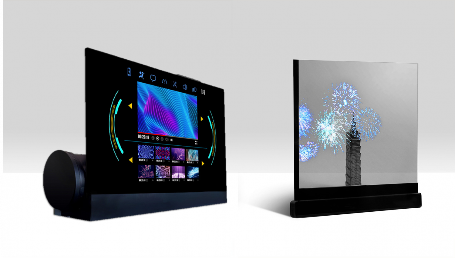 可捲式、折疊性、高透明